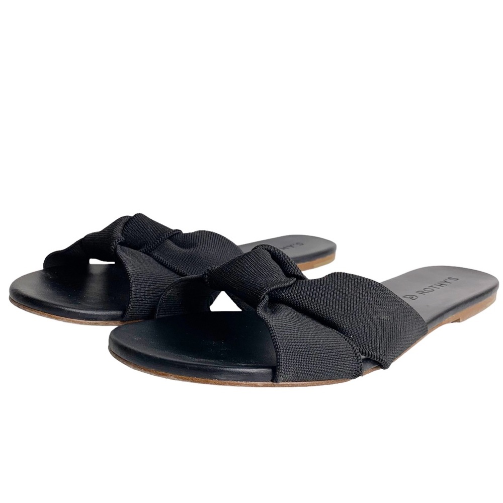 Rothys the knit black slip on sandals